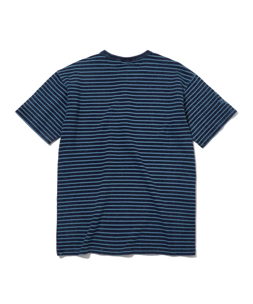 PENFIELD [Trailwear] Indigo Stripe Mini Terry Marine Embroidery T-Shirt Blue_Fs2Kt14U