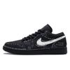 Air Jordan 1 Kenny's Sketch Couro Cano Baixo Tênis de Basquete Vintage Unissex Preto Branco 553558-093(Team861-Kenny)
