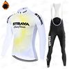 Fleece Fahrradtrikot Set Langarm Thermische Basisschicht Rennrad Männer Frauen Winterfahren