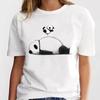 New Panda Lovely Cute Tshirt Clothing Cartoon Graphic Print Short Sleeve Fashion Casual  T Shirt Women Soft Clothing