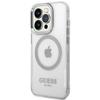 Guess Guhmp14Xhtrms Iphone 14 Pro Max 6,7 Srebrny/Silver Hard Case Metal Outline Magsafe