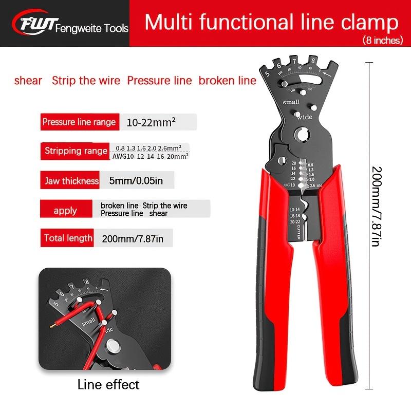 

Professional-Grade Wire Bender Pliers - Red Handle, Crimping & Stripping Tool for Electricians, Precision Manual Bending