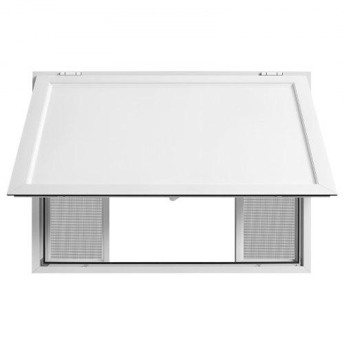 VEVOR Concession Window 1220x915mm Aluminum Alloy Frame Service Window, for Food Truck, Up to 85 Degrees Stand Serving w/ 4 Sliding Screen Windows