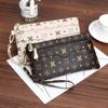 Women Long Wallet Double Zipper Clutches Purse Big Letter Fashion Wristlet Wallet Phone Card Holder Wallets Double Zipper Clutch