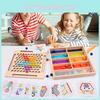 Wooden Bead Sorting Toy For Toddlers Hand Eye Coordination Development Educational Gift
