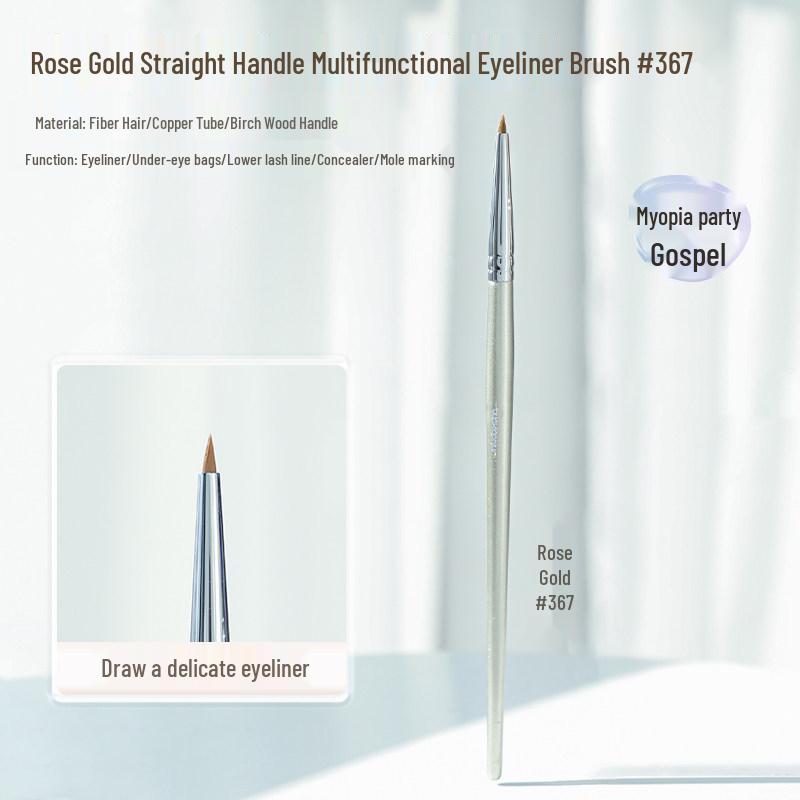 Multipurpose Makeup Brush for Eyeliner, Eyeshadow, and Precision Concealer - Ideal for Under-Eye Bags and Detailed Eye Makeup.