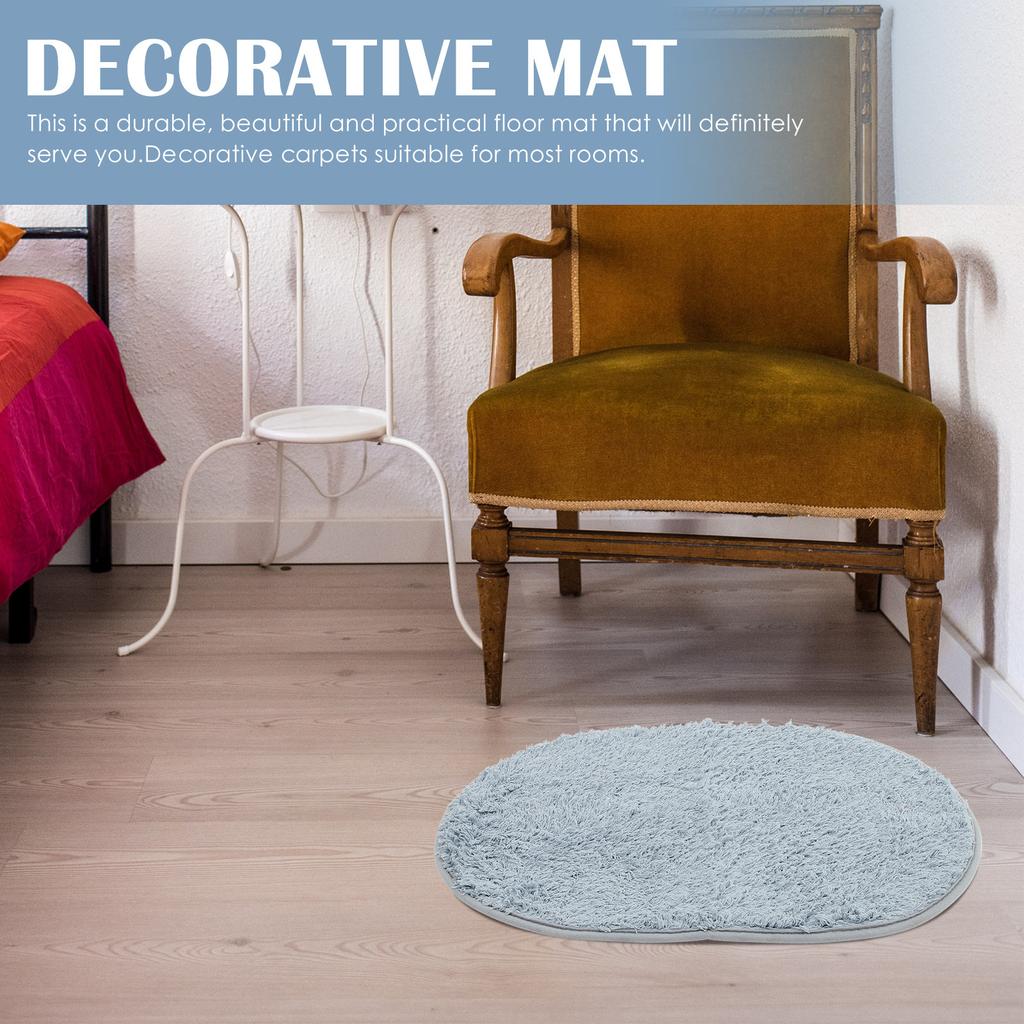Oval Entryway Mat Premium Absorbent Door Mat Non-Slip Bottom for Bathroom Kitchen Living Room Bedroom Household Floor Accessory