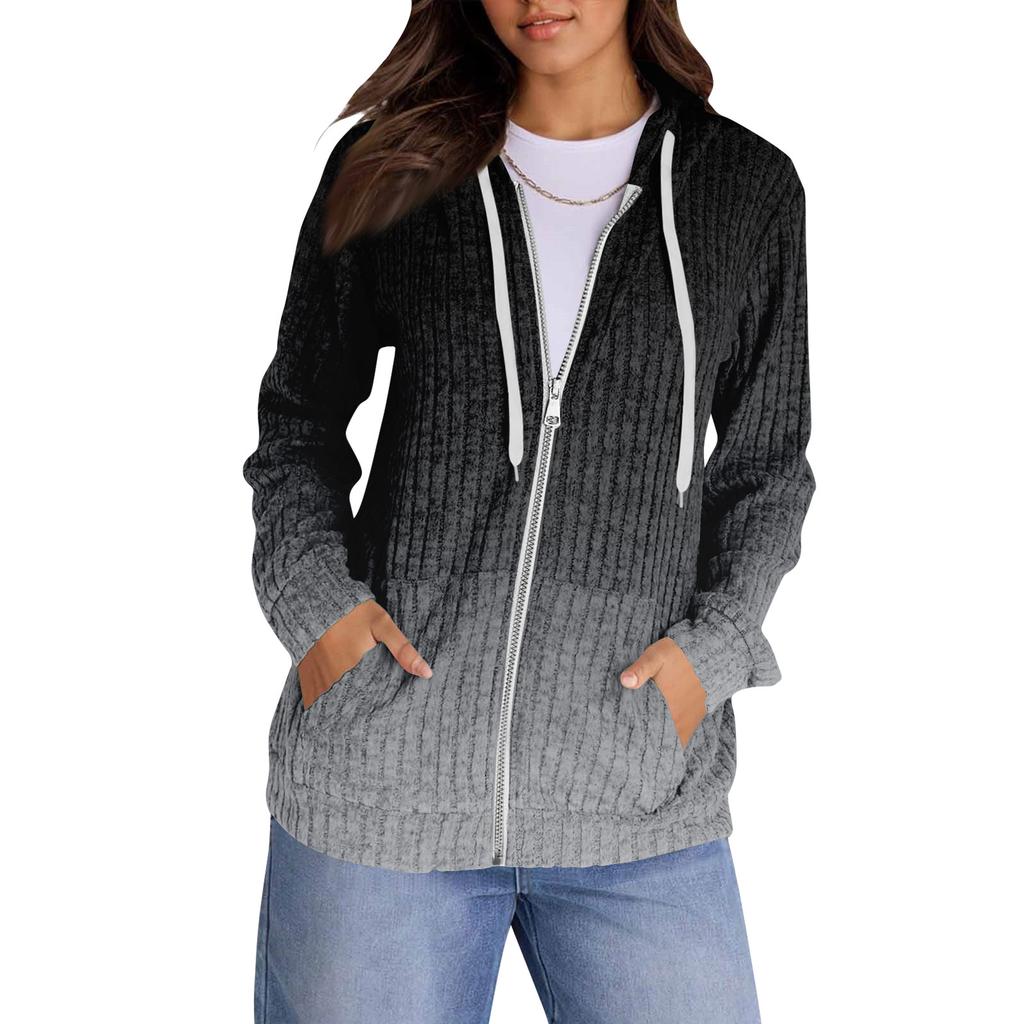 Mikiny pro ženy Trendy topy Ležérní Podzimní Móda Mikina s dlouhým rukávem S kapsami Svetr Lehký