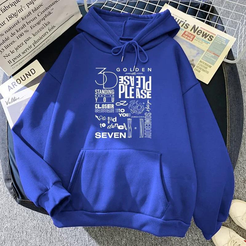 JungKook Golden Hoodie Women Harajuku Hoodie