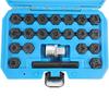New 22pcs Wheel Lock Lug Nut Removal Key Socket Set Anti-Theft Screw Kit for VW 521-540 Anti-Theft Screw Sleeve