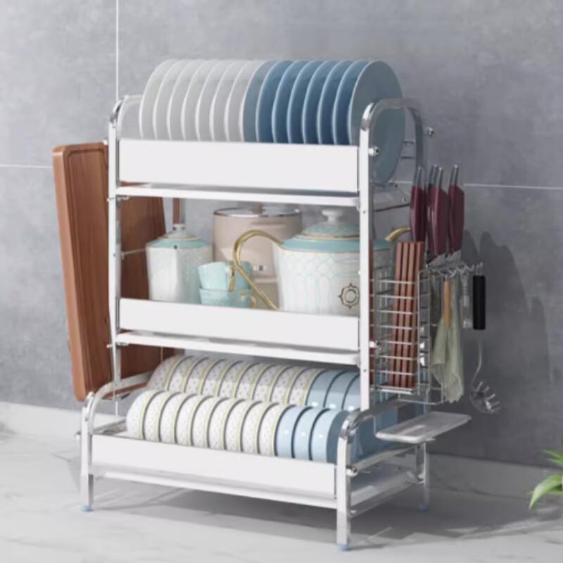 3-Tier Carbon Steel Dish Drying Rack
