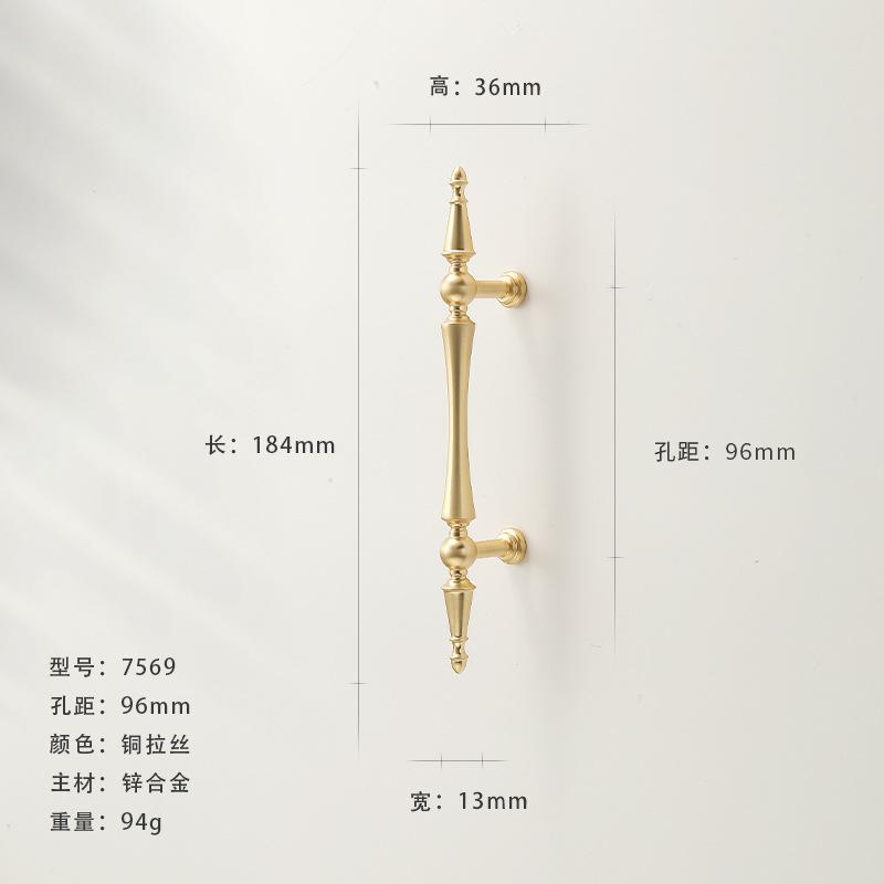 Single-Hole Drawer Knob Copper Brushed Wardrobe Cabinet Door Pull Handle Solid Furniture Hardware Dressing Table Cupboard Handle