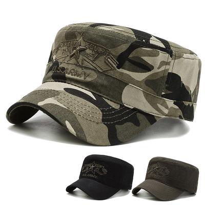 Spring and Autumn Hat Men's Camouflage Military Hat Fashion Flat Hat Tide Off-Road Outdoor Sports Cap Sun Hat