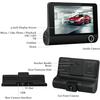 Car Video Recorder Car DVR Video Recorder 4 Inch Front and Rear View Video 3 Ways 1080P Dash Cam