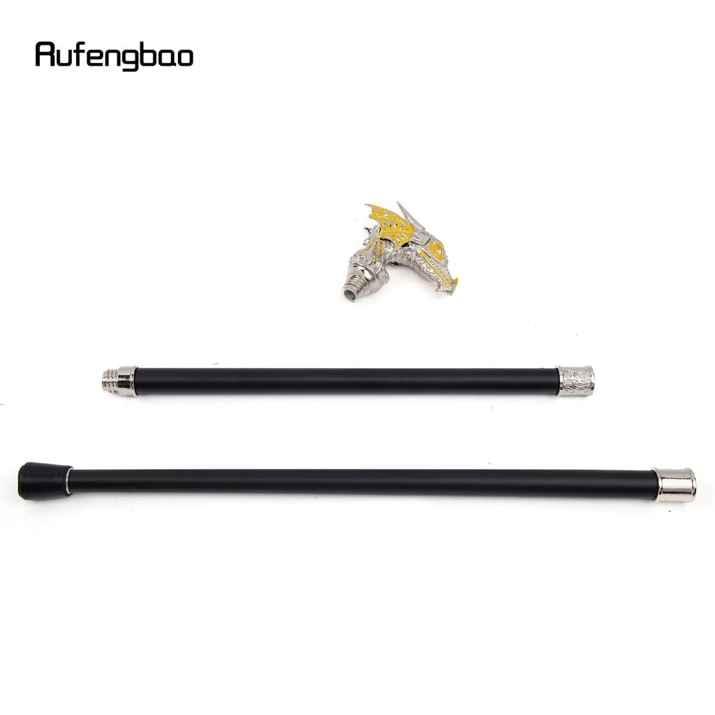 Bengala de luxo dourada e branca com cabeça de dragão, bengala decorativa fashion, bastão de caminhada elegante para cosplay, cavalheiro, botão de báculo 94cm