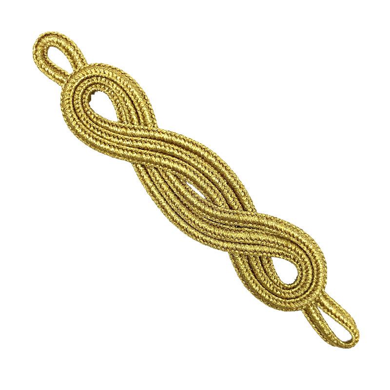 1pcs Gold Chinese Knot Button Embroidery Closure Retro Applique for Clothing DIY Accessories