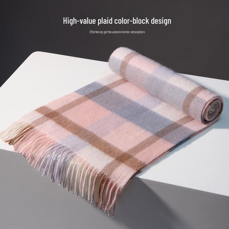 PLAYSISTER 100% Cashmere Plaid Scarf