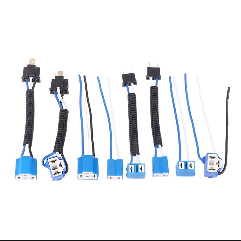 H7 H4 Car Truck Female Male Ceramic Headlight Extension Connector Plug Light Lamp Bulb Socket Adapter 12V 4A