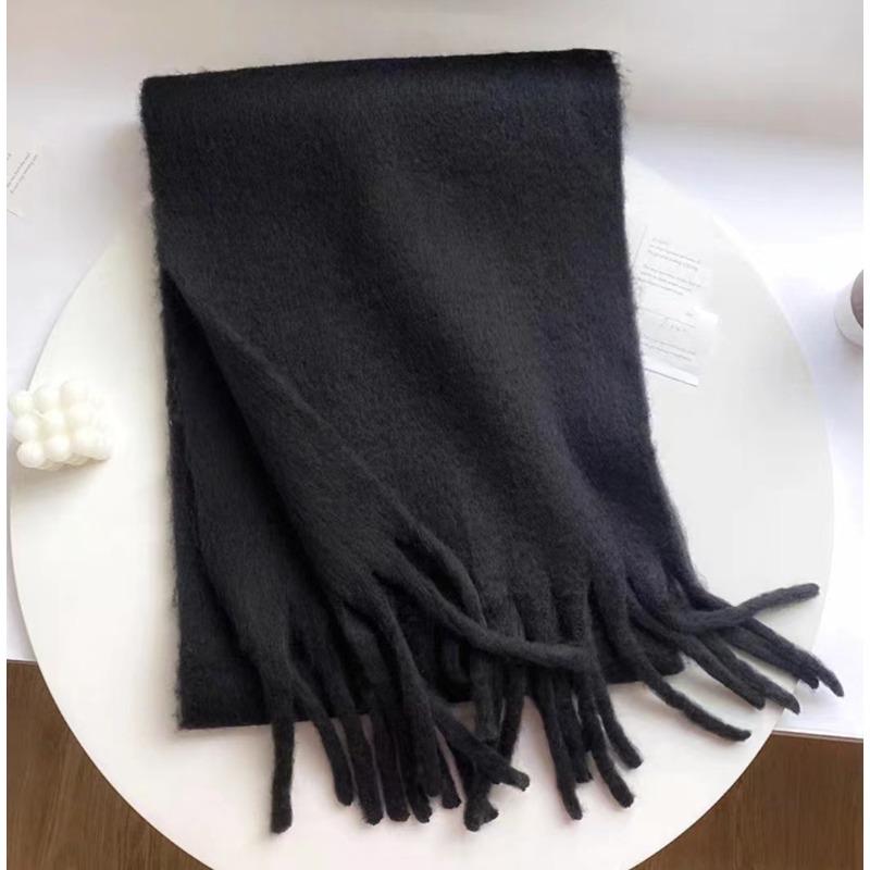 Cream sweet girl style extended scarf new autumn and winter imitation cashmere fluffy versatile fashion warm scarf