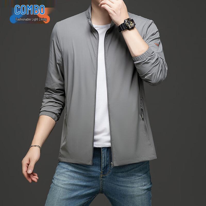 

Men s Stand Collar Ice Feel Sun Protection Jacket 3XL