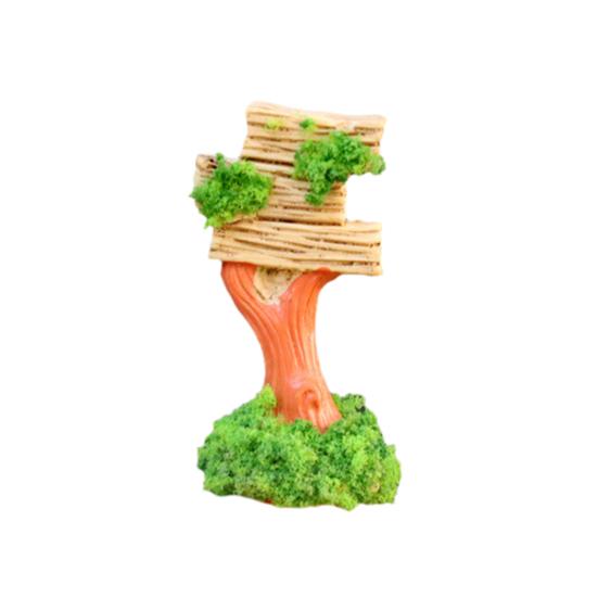 Mini Cartoon House Figurine Miniature Road Sign Chair Stone Letter Box Mushroom Statue House Micro Landscape Fairy Garden Decoration