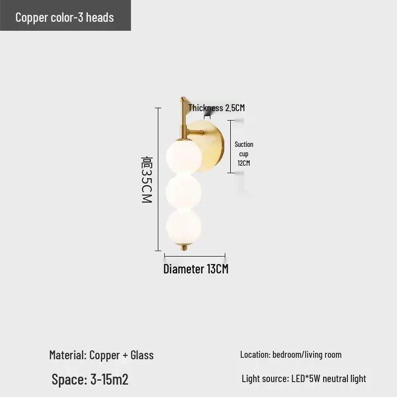 

Креативный скандинавский минималистичный прикроватный настенный светильник: Дизайнерская тыква для декора спальни и гостиной Black