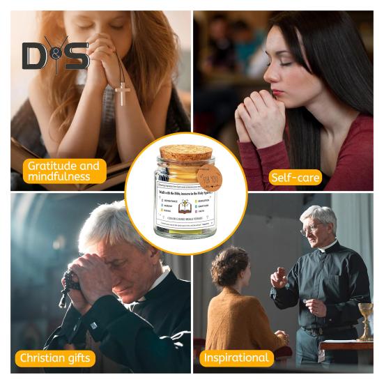 Glas mit Bibelversen „Lies mich, wenn“ – Glas mit Bibelversen – Glas mit täglichem Gebet und Hoffnung – mit 90 Versen – Christliche Geschenke für Frauen und Männer