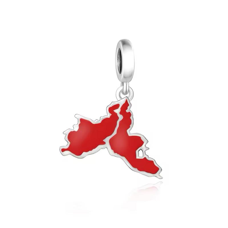 New Copper Spain Uk France Russia Brazil Argentina Peru El Salvador Flag Pendant Fit For Original Bracelets Diy Jewelry