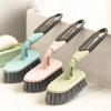 Household Floor Brush Ergonomic Non-Slip Handle Hard Bristles Floor Scrubber Kitchen Bathroom Heavy-Duty Stain Scrubbing Tool