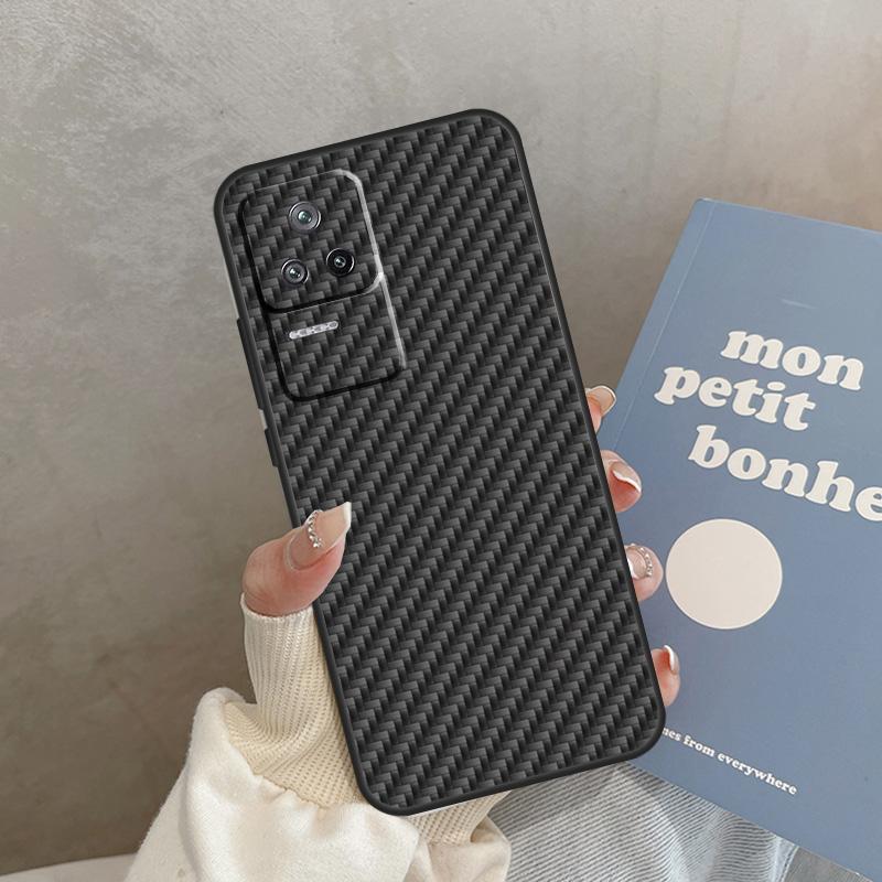Carbon Fiber Pattern Case For Xiaomi 15 14 Ultra 13T 14T 15T Pro 17 Pro Max POCO X7 X3 X5 X6 F5 F6 F7 F8 Pro Cover