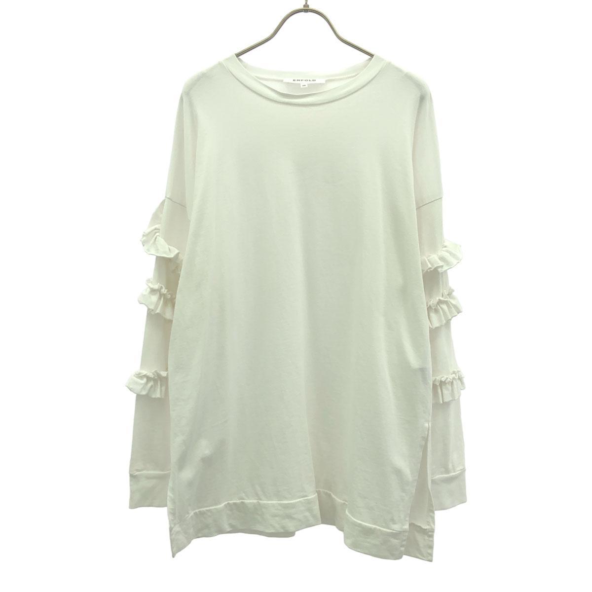 

ENFOLD сделано в Японии Туника с длинными рукавами, рукава с оборками, боковые разрезы 38 Женская Б/У