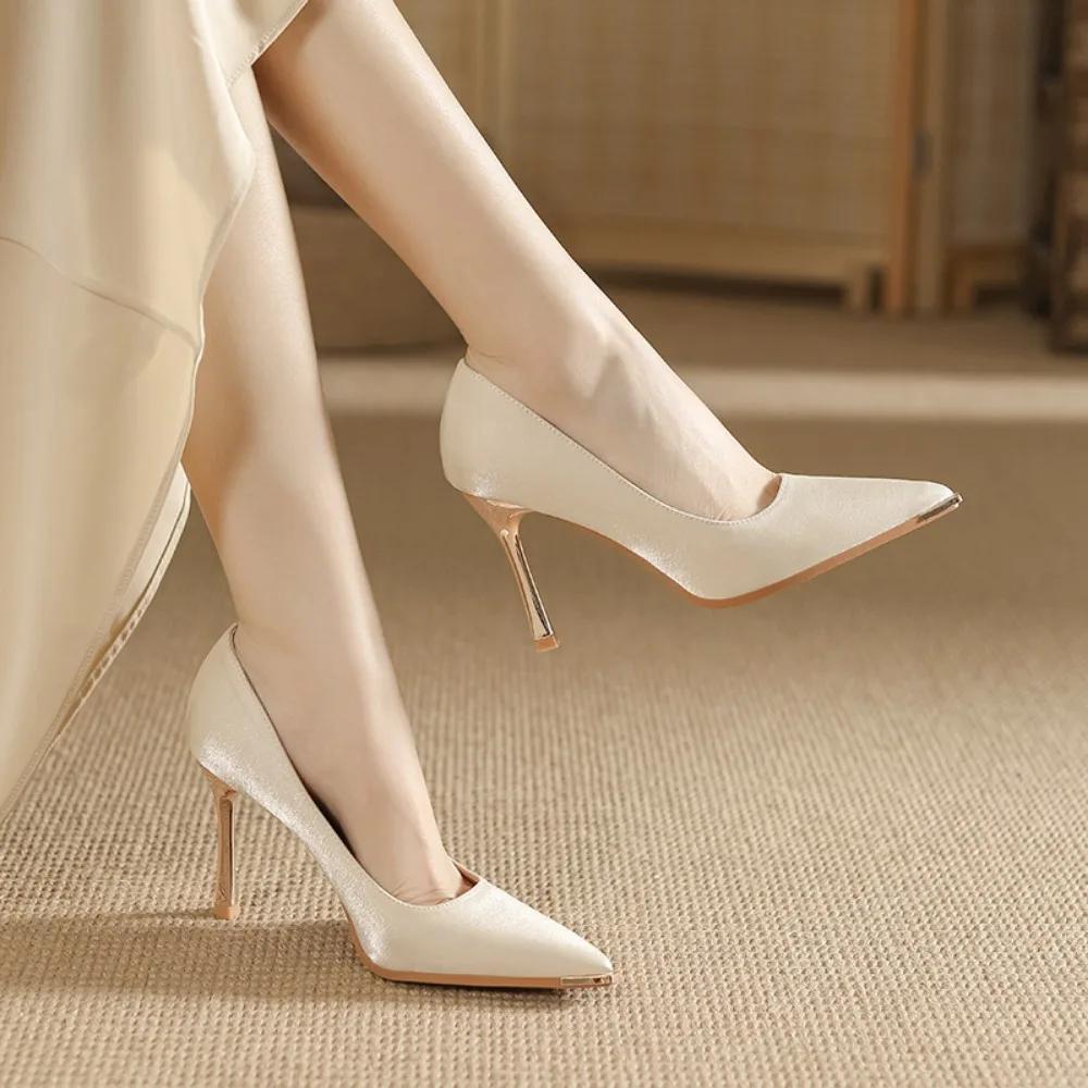 Fashion Pumps Shoe Black Womens Heel New Four Season Mary Jane Shoes High Heels Women Pumps Woman Shoes Wedding Shoes Bride Black Heels