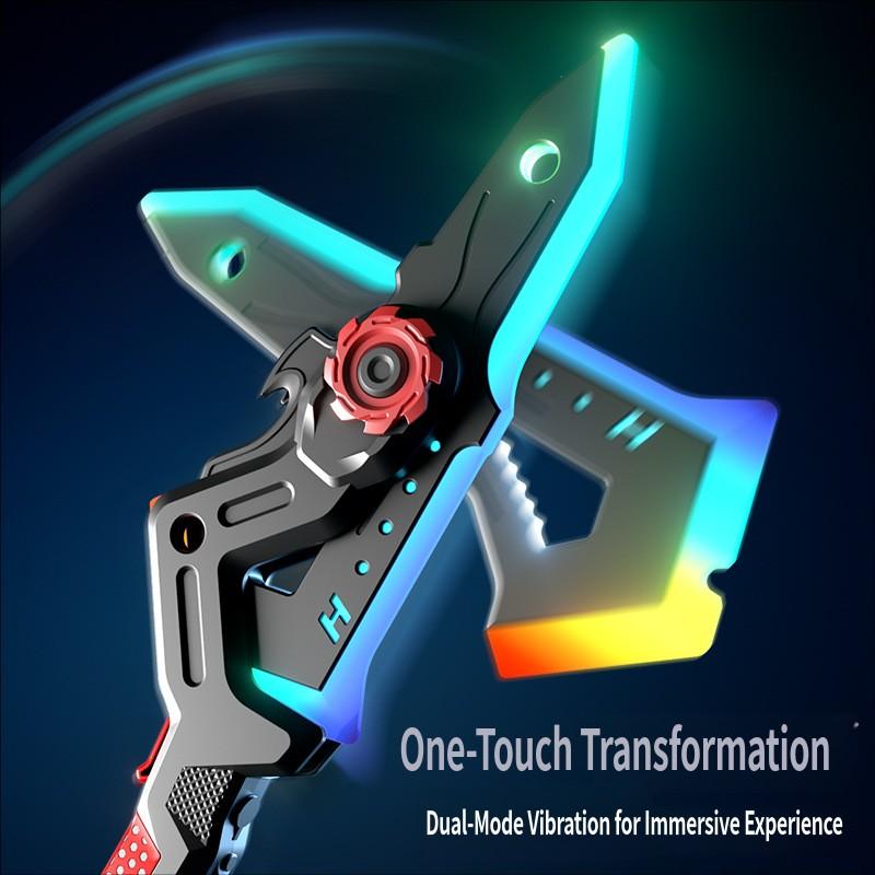 Cool Double Blade Tomahawk Sword Children'S Toy Boy Luminous Double Knife Flow Spray 2-In -1 Sound And Light Axe Laser Sword