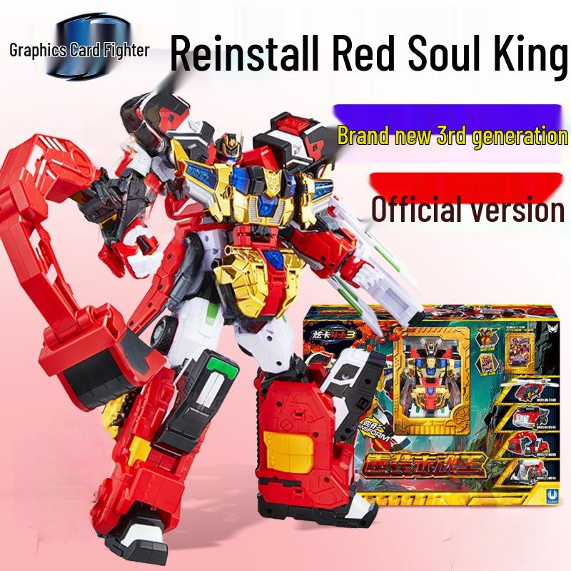 Authentic Hyunka Fighter 3: Spin Mech Silver Wing Knight Transforming Robot Airplane Toy for Children.
