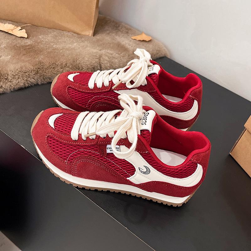 Korean version of fashionable versatile soft-soled breathable casual sports shoes for women's summer 2025 new splicing cotton Forrest Gump shoes