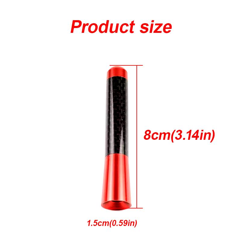 3.5cm 8cm 12cm High Quality Momo Black Carbon Car Roof AM/FM Radio Aerial Decorative Antenna Universal for Most Vehicle Auto