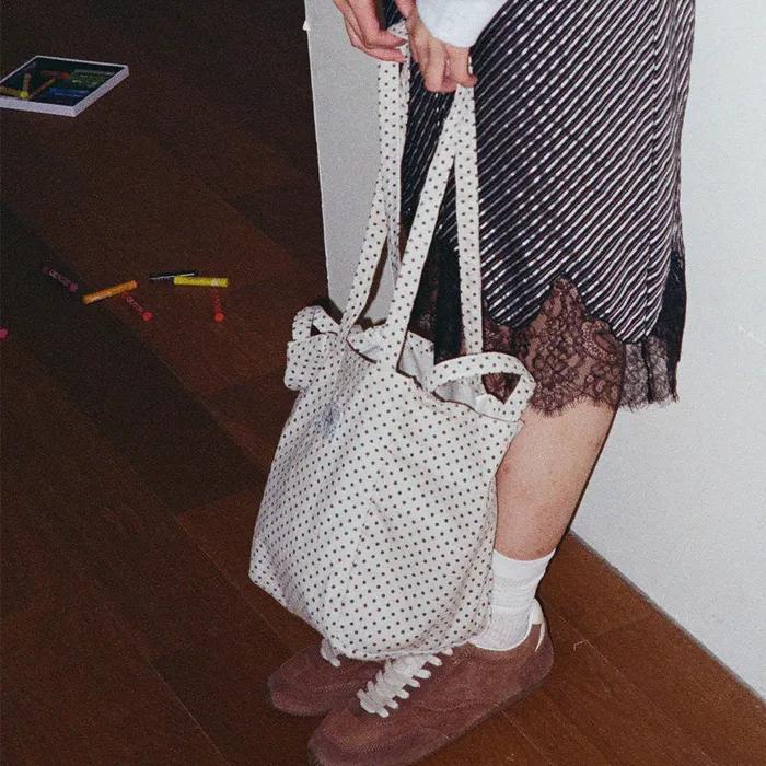 Two-way Day Bag - Dot Flower Ivory