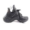 Ausgezeichnete LOUIS VUITTON Sneaker Arclight Linie schwarzes Leder Damen 41 Gebraucht