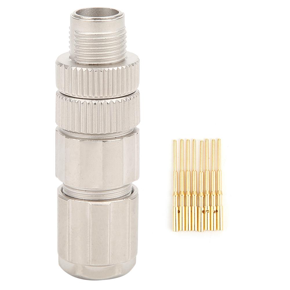 

M12 Industrial Connector Wiring Parts X‑Coding 8‑Core 8PIN Male Header All Metal