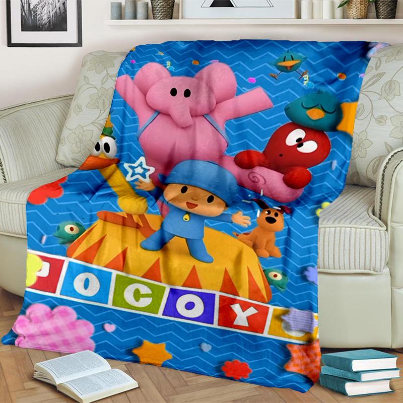 Coperta Avventura Colorata di Pocoyo Adatta per Divani, Letti, Uffici e Campeggio - Regalo Perfetto per Halloween Natale