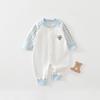 Spring/Autumn Pure Cotton Baby Bodysuit - Cartoon Long-Sleeve Crawling Pajamas for Newborns