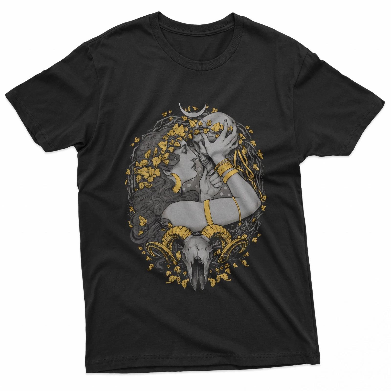 The Witch Gothic Art Nouveau Skull Love T-Shirt XXXXL