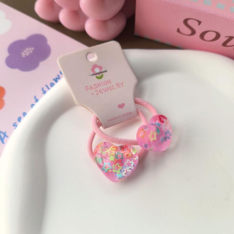 2 Pieces Cute Heart Princess Headwear Elastic Hair Bands for Kids Girls Children Hair Accessories