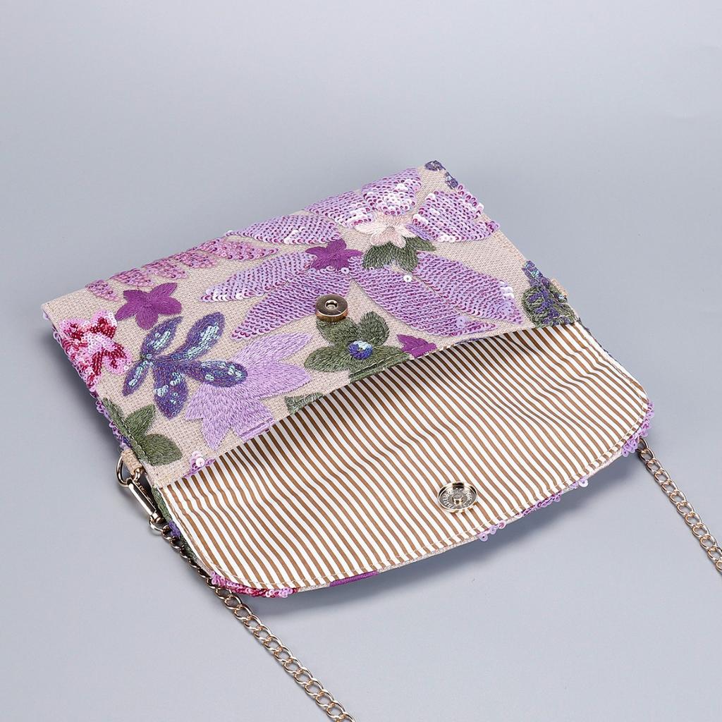Premium sequined clutch bag  summer new fashion women's dinner bag lightweight niche envelope bag