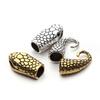 10er-Set Metall-Schlangenverschlüsse für Schmuckherstellung, Endkappenverbinder passend für 7 mm Lederkordel, DIY-Armband- und Halskettenzubehör