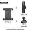 Heavy-Duty Outdoor Tablet Stand with U-bolt Round Tube Mount for 7-14 Inch Tablets