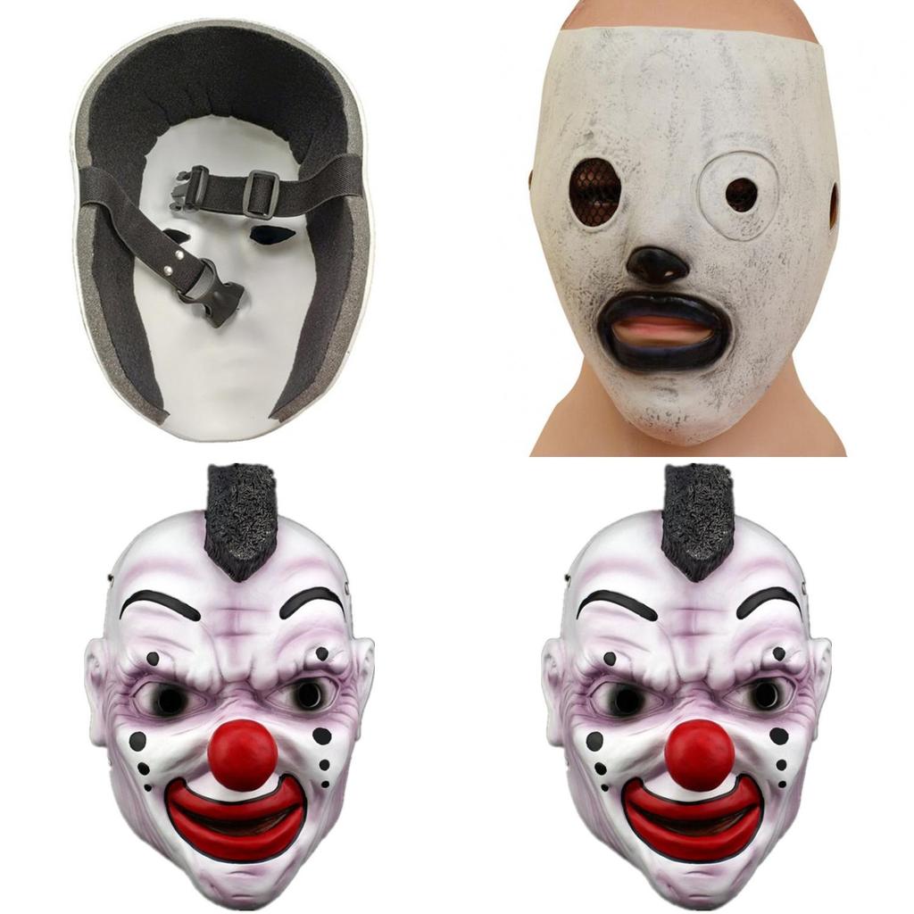 Slipknot Mask With Clown And Drummer Faces For Halloween And Themed Events