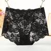 1 Pcs Plus Größe 3XL 4XL Frauen Höschen Sexy Spitze Blume Stickerei Höschen Dessous Hohe Taille Hip Lift Slips Dessous