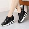 Women's Plus Size Solid Color Platform Loafers, Chunky Heel Casual Shoes