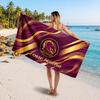 Brisbane Broncos Customized Name Text Beach Towel, Soft Absorbent Towel Beach Pool Travel Personal Gift